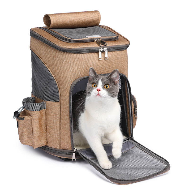 Travelling Cat Backpack Wheel Trolley
