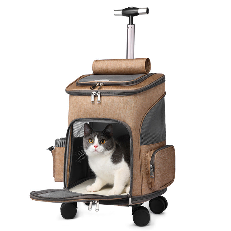 Travelling Cat Backpack Wheel Trolley